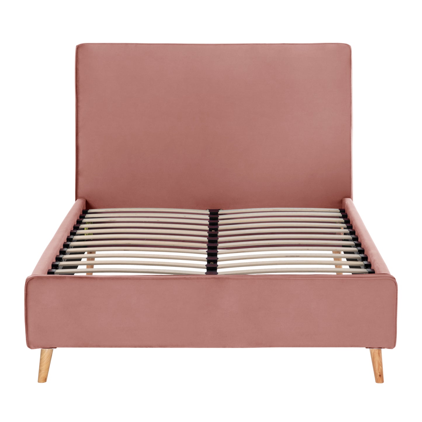 BED WITH MATTRESS MAYLIN HM21281.01 DUSTY PINK VELVET--FOR MATTRESS 120x200cm