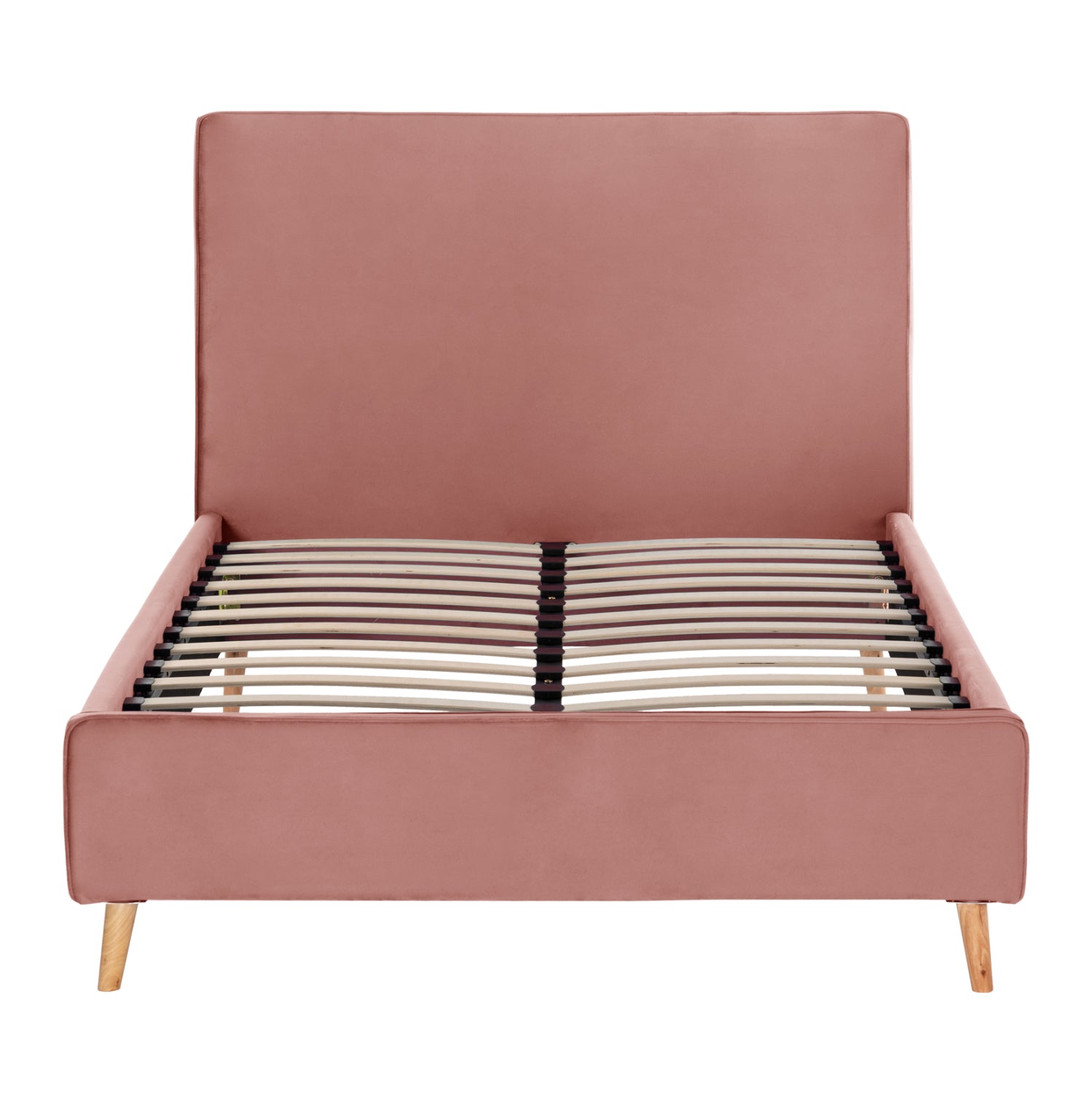 BED WITH MATTRESS MAYLIN HM21281.01 DUSTY PINK VELVET--FOR MATTRESS 120x200cm
