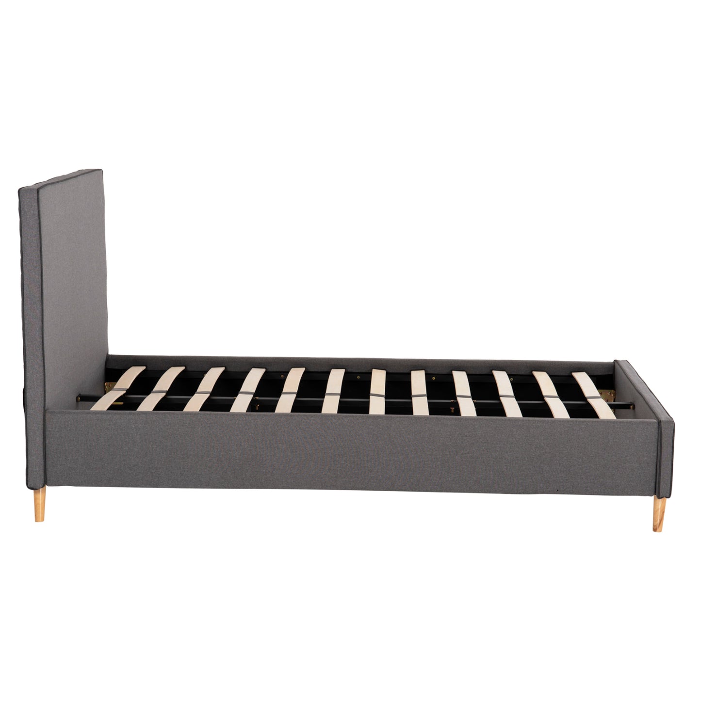 BED WITH MATTRESS MAYLIN HM21281.03 GREY FABRIC--FOR MATTRESS 120x200cm