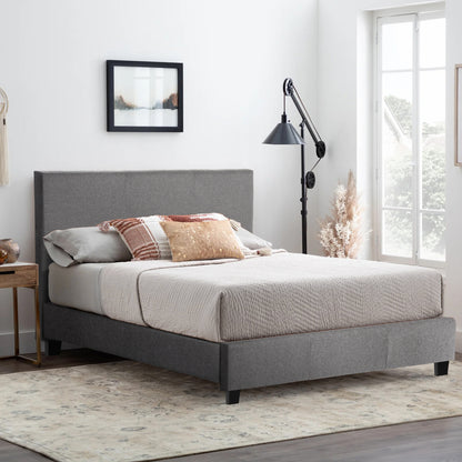 BED WITH MATTRESS BECCA HM21283.04 GREY FABRIC--FOR MATTRESS 150x200cm