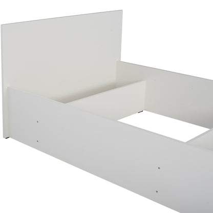 MELAMINE BED FOR MATTRESS 90X200cm. WHITE HM2433.03