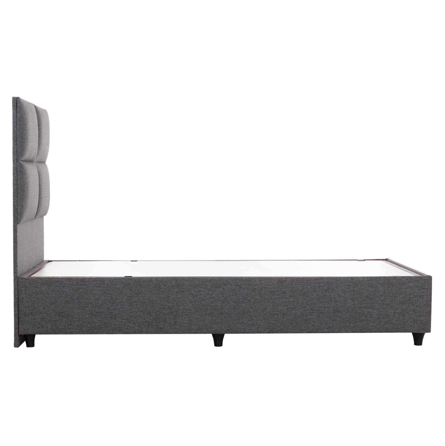 SEMI-DOUBLE BED WITH STORAGE SPACE MILO HM767.01 GREY FABRIC--FOR MATTRESS 120x200cm