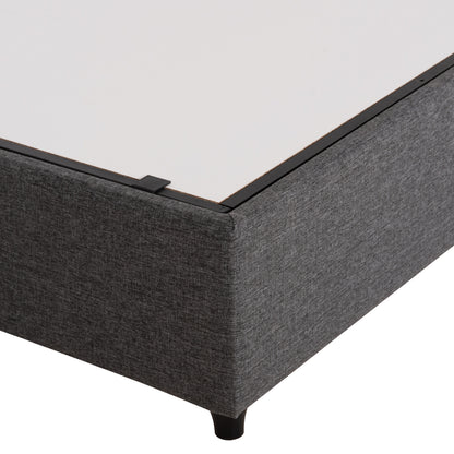 SEMI-DOUBLE BED WITH STORAGE SPACE MILO HM767.01 GREY FABRIC--FOR MATTRESS 120x200cm