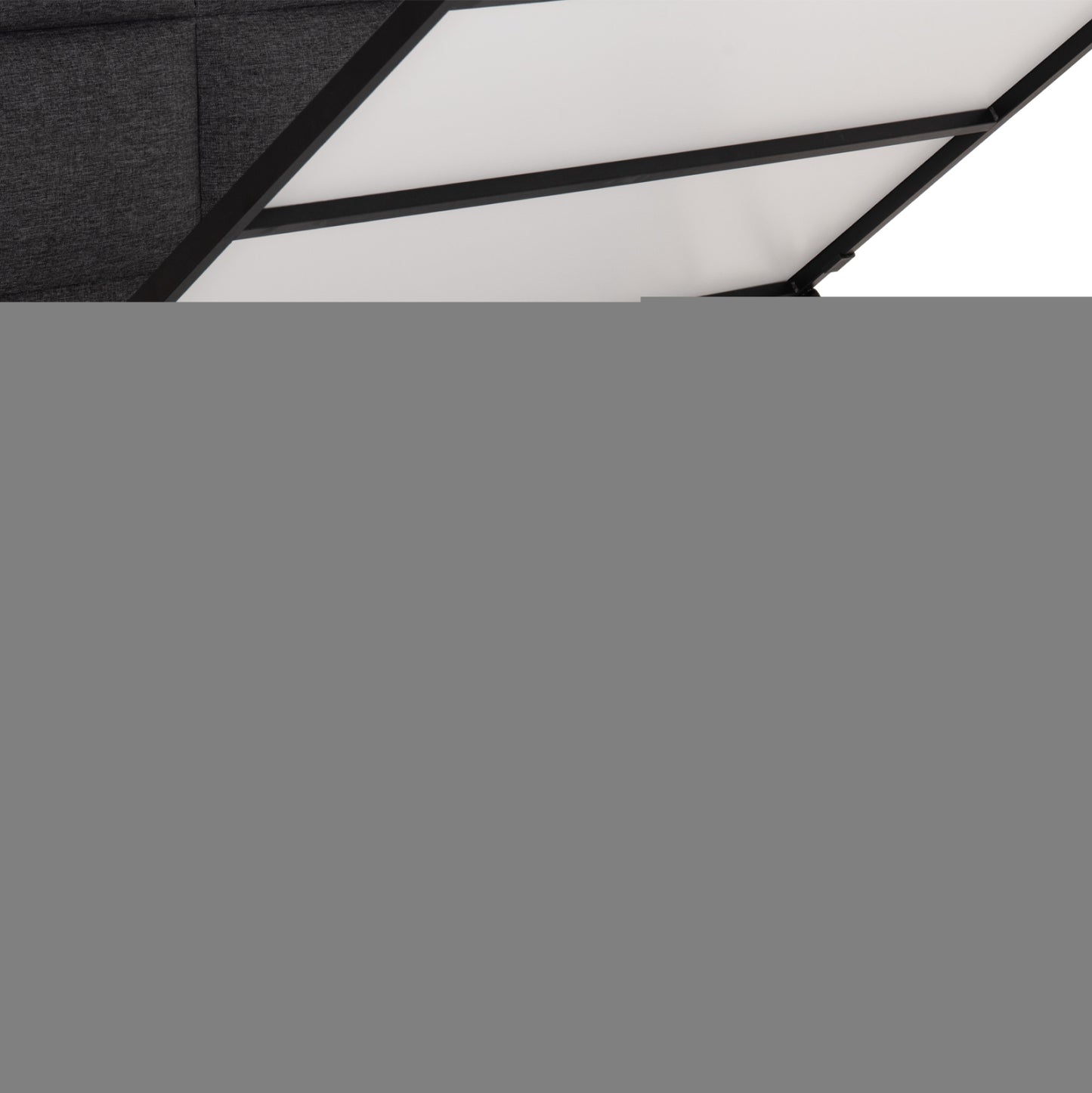 SEMI-DOUBLE BED WITH STORAGE SPACE MILO HM767.01 GREY FABRIC--FOR MATTRESS 120x200cm
