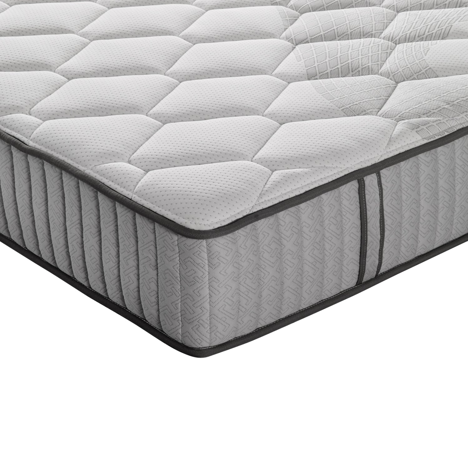 SINGLE BED WITH DRAWER & MATTRESS MELANY HM10756.05 MELAMINE IN WHITE--FOR 90x190cm.
