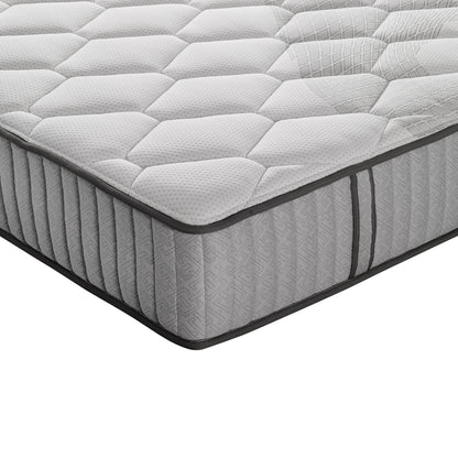 SINGLE BED WITH DRAWER & MATTRESS MELANY HM10756.05 MELAMINE IN WHITE--FOR 90x190cm.