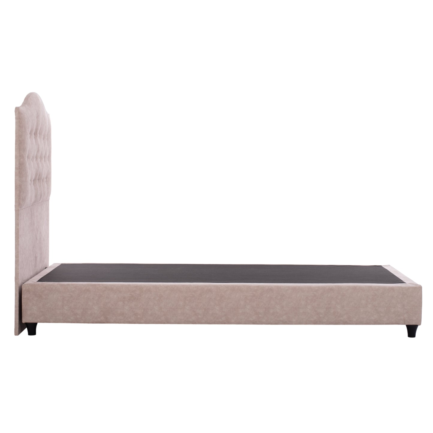 HM651.22 bed MALENA, beige velvet, 90x200
