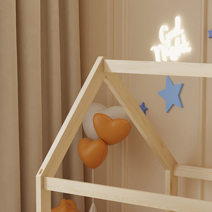 BED FOR KIDS PEPE HM678.01 t.MONTESSORI SOLID PINE WOOD IN NATURAL- 140x70cm.