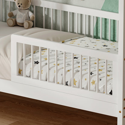 ΚΡΕΒΑΤΙ ΠΑΙΔΙΚΟ HUEY HM752.03 τ.MONTESSORI ΞΥΛΟ ΠΕΥΚΟ ΛΕΥΚΟ--ΓΙΑ 190x90εκ