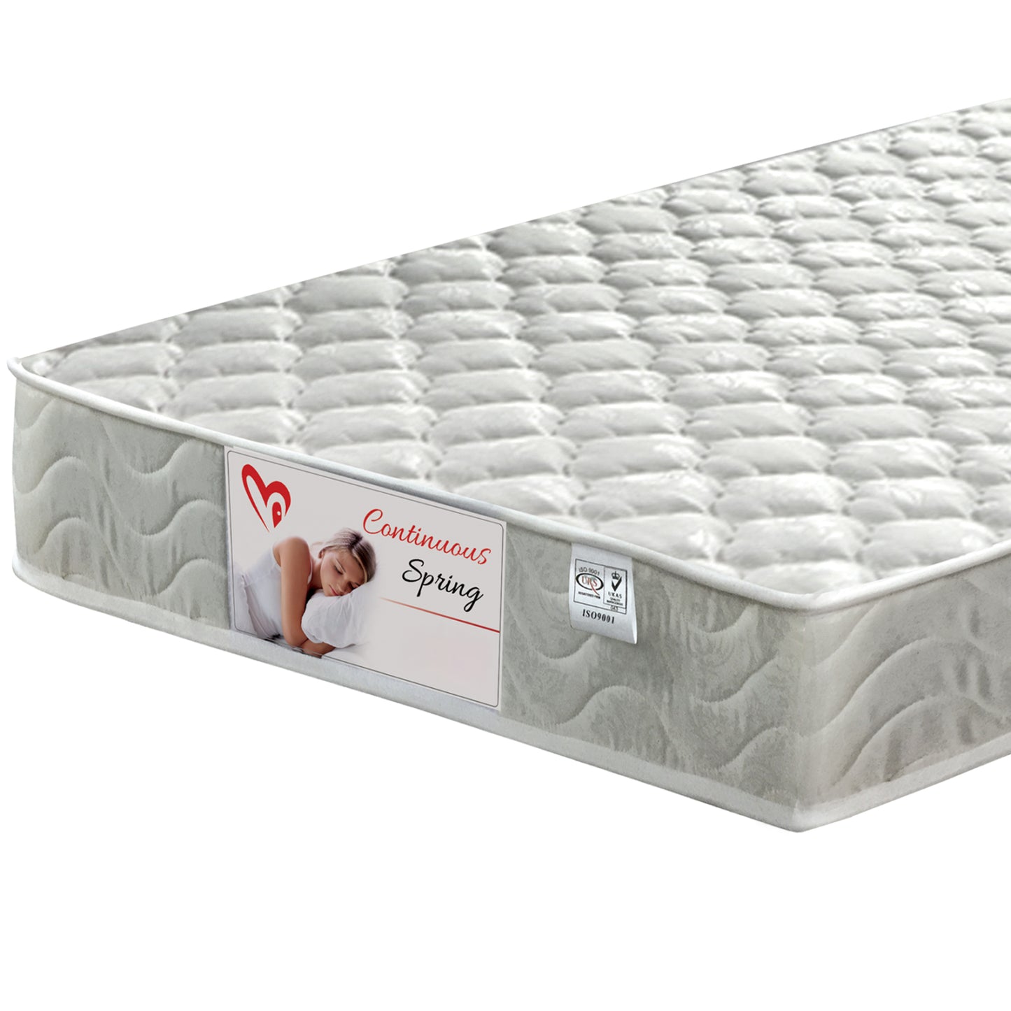 BED WITH MATTRESS GIMLY HM21300.02 PINE WOOD IN GREY COLOR FOR MATTRESS 90x190cm