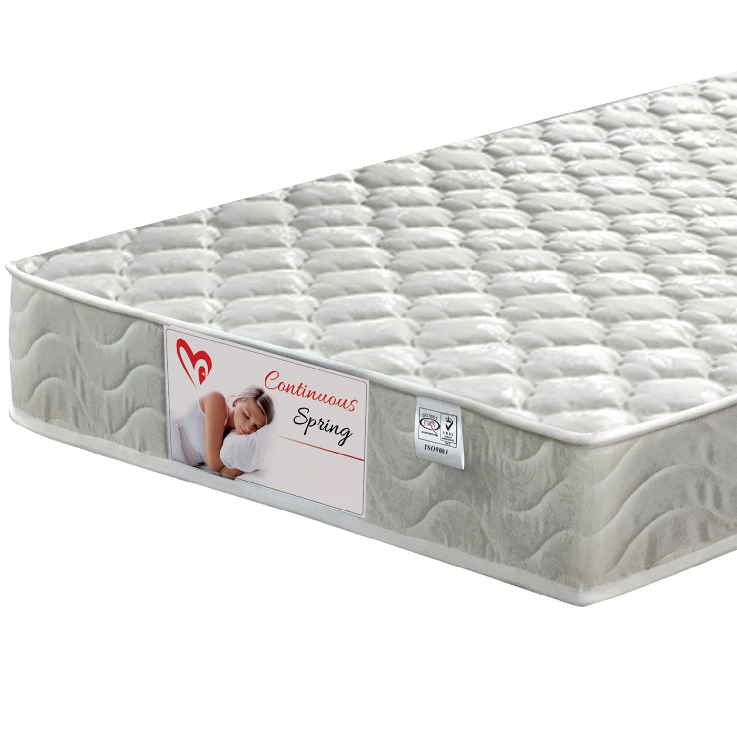 BED WITH MATTRESS GIMLY HM21300.02 PINE WOOD IN GREY COLOR FOR MATTRESS 90x190cm