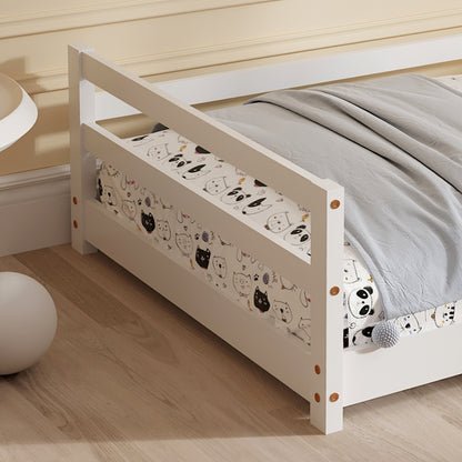 BED WITH MATTRESS HOUSER HM21301 PINE WOOD IN WHITE COLOR--MATTRESS 90x190cm