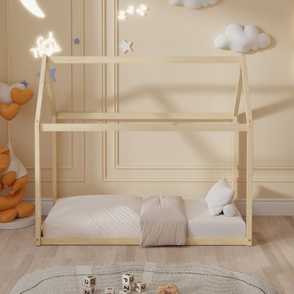 BED WITH MATTRESS PEPE HM21303 PINE WOOD IN NATURAL WOOD COLOR--MATTRESS 70x140cm