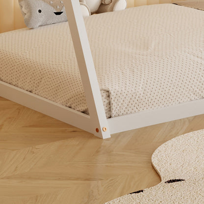 BED WITH MATTRESS MUNK HM21306.01 PINE WOOD IN WHITE COLOR--MATTRESS 90x190cm