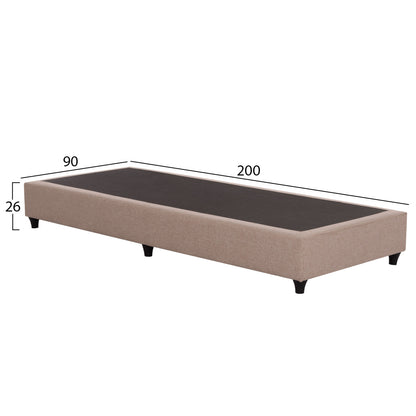 SUBSTRATE BED SIGGY HM722.30 NO STORAGE SPACE--BEIGE FABRIC--FOR MATTRESS 90x200cm.