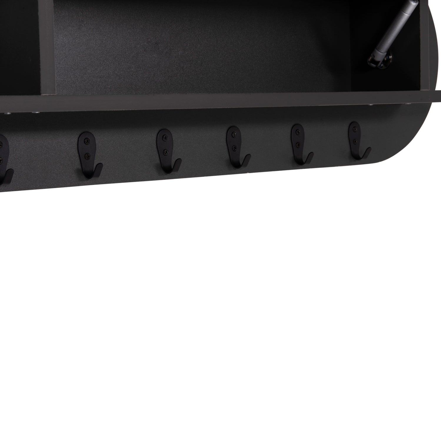 ENTRYWAY HANGER WITH CABINET SHELF STOR HM18078.03 MELAMINE IN DARK GREY 84x15.5x28.5Hcm.