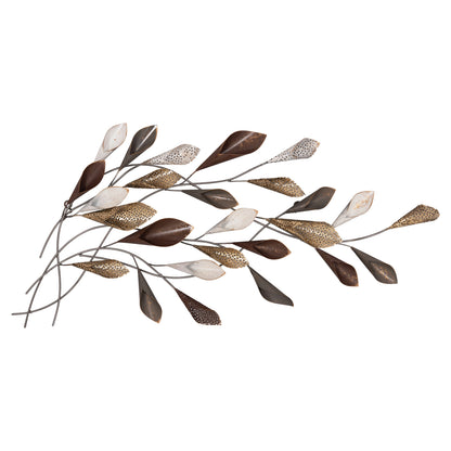METAL WALL DECORATION HM7159 CHARCOAL GREY-GOLD 44x5x87cm