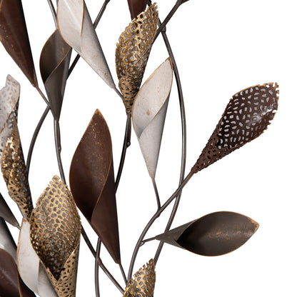 METAL WALL DECORATION HM7159 CHARCOAL GREY-GOLD 44x5x87cm