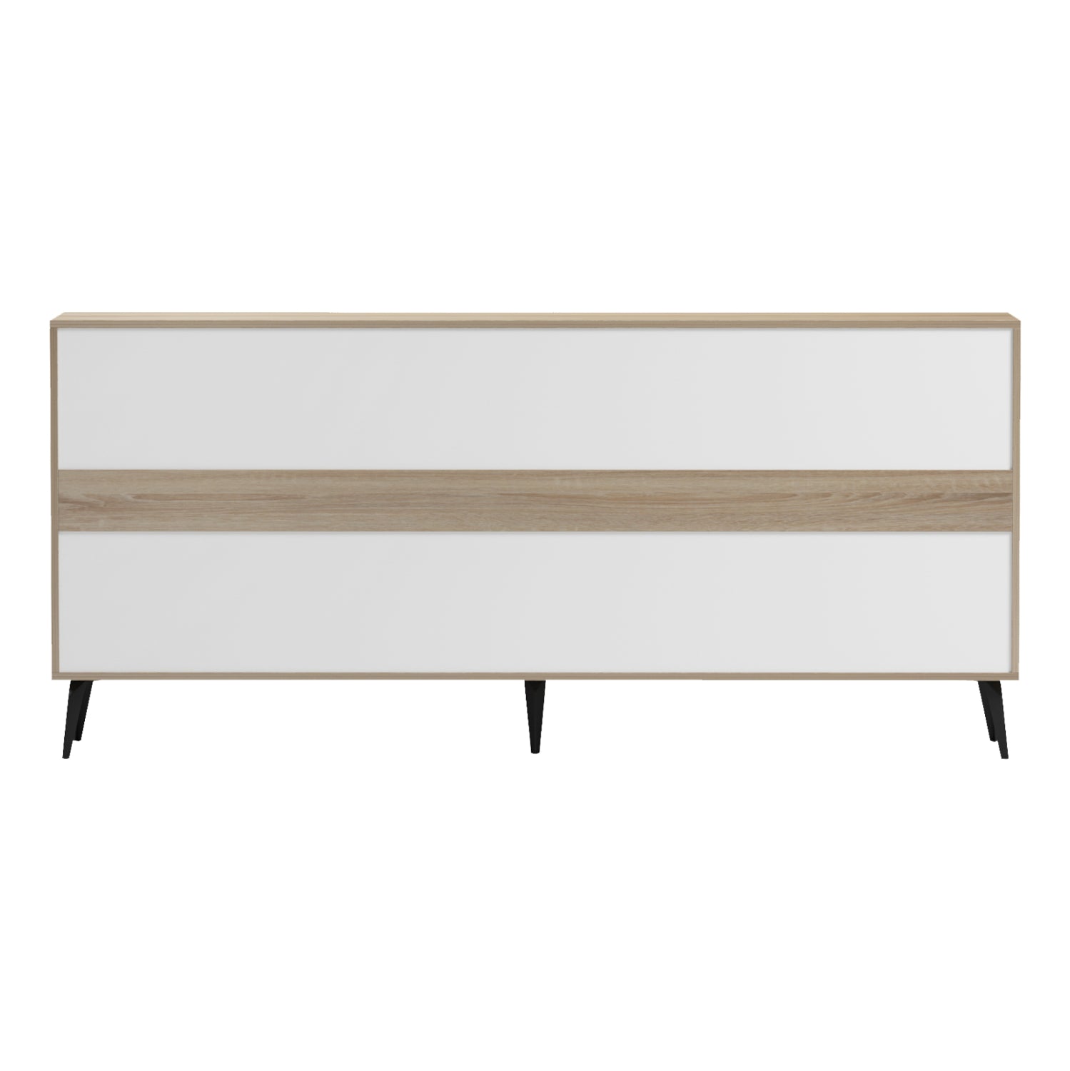 SIDEBOARD SAVORE HM18368.01 MELAMINE IN SONAMA-BLACK METAL LEGS 180x35.5x82Hcm.