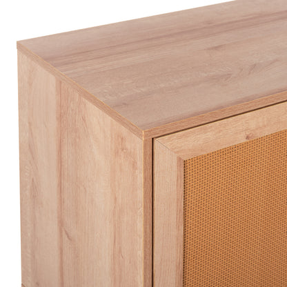 BUFFET MELAMINE COLM WITH SYNTHETIC RATTAN DOORS HM9220.11 120Χ39Χ70Hcm.