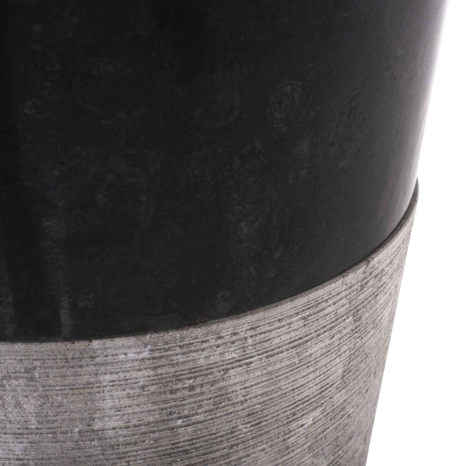 CONE SINK MADE OF MARBLE IN BLACK & GREY Φ40x90Hcm.HM7808.01