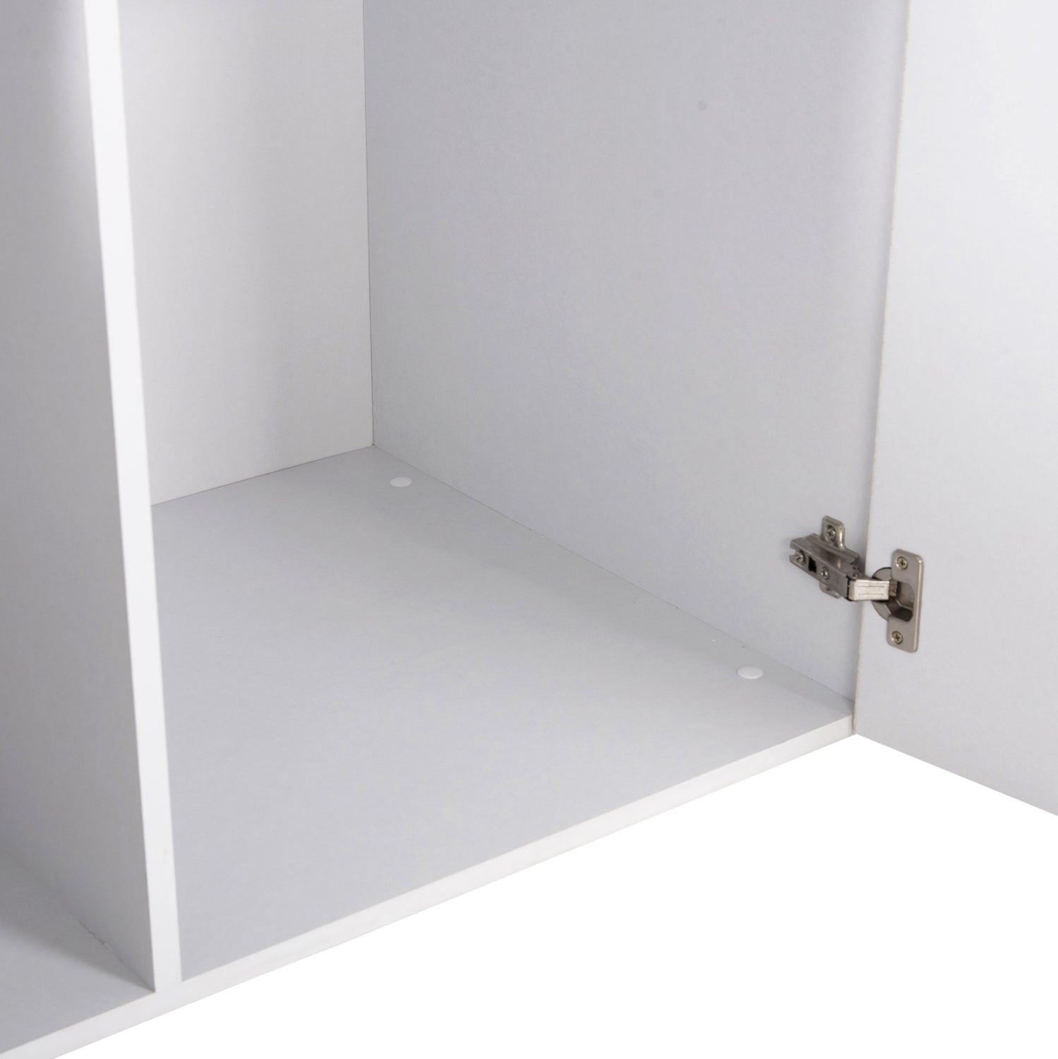 WARDROBE 3-LEAF WITH LOFT CARLY HM10891.05 MELAMINE IN WHITE 150x55x240Hcm