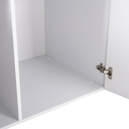 WARDROBE 3-LEAF WITH LOFT CARLY HM10891.05 MELAMINE IN WHITE 150x55x240Hcm