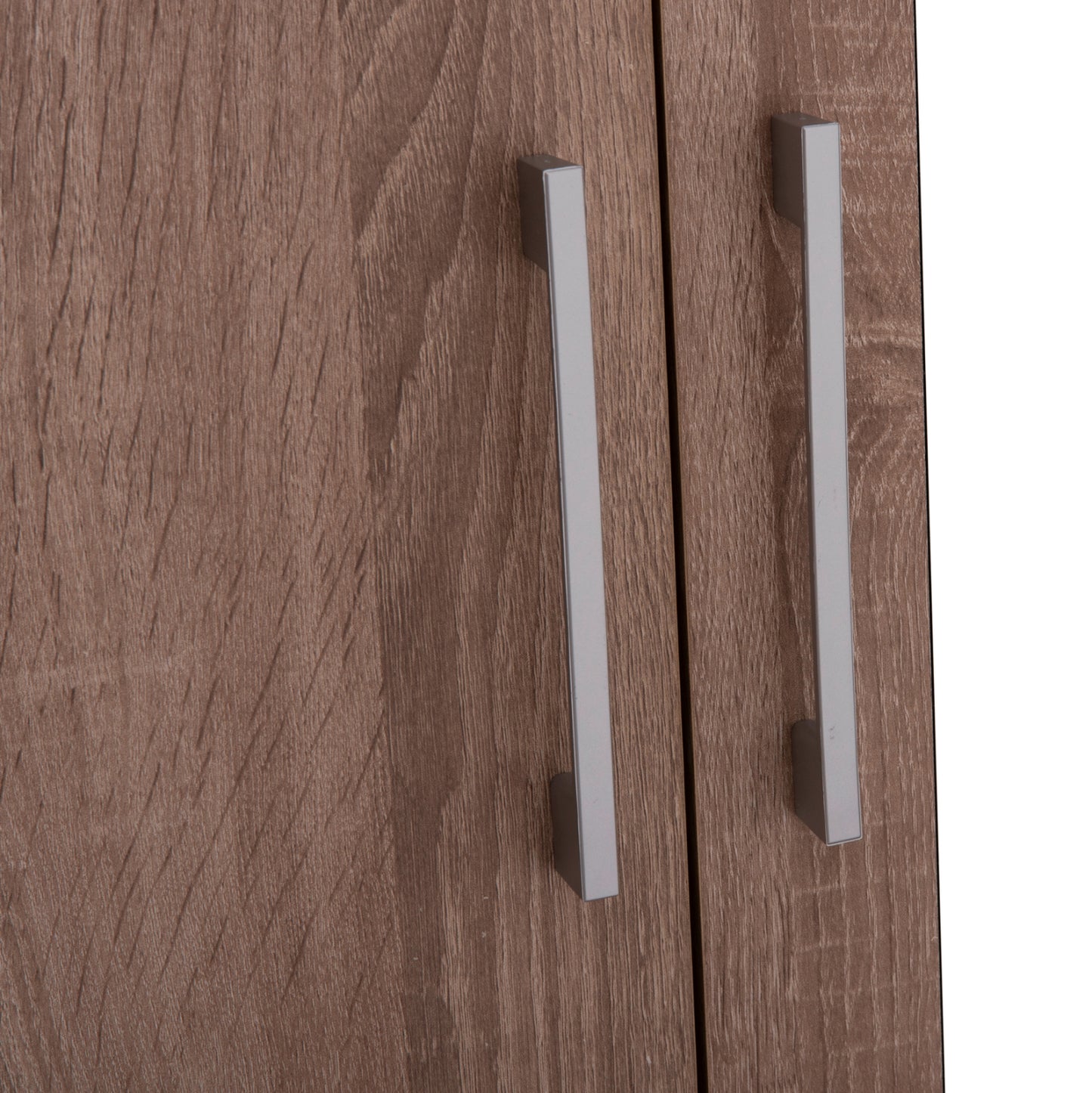 WARDROBE WITH MIRROR & SHELVES JARRY HM2485.11 MELAMINE IN SONAMA OAK 119x48x183Hcm.