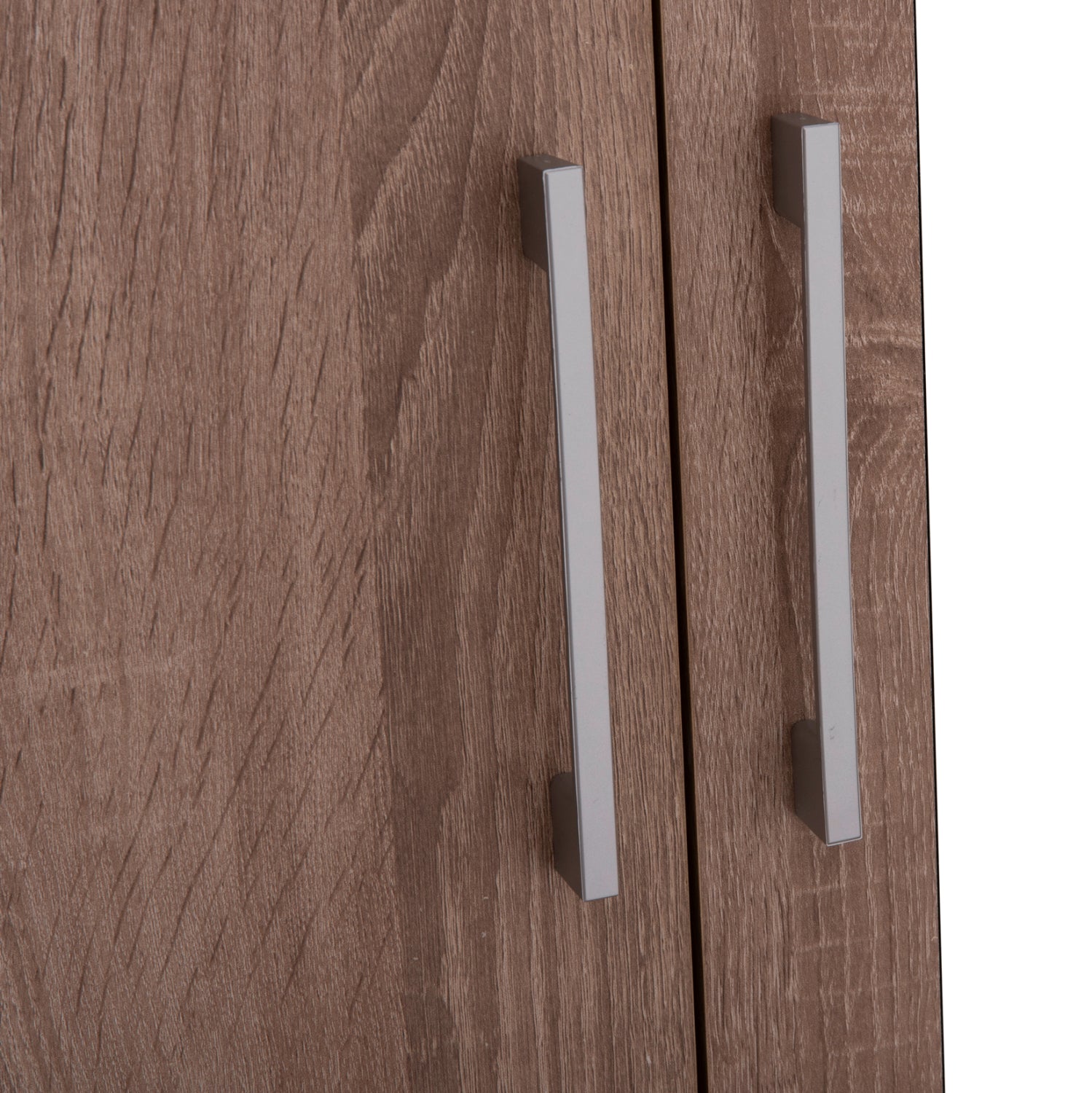 WARDROBE WITH MIRROR & SHELVES JARRY HM2485.11 MELAMINE IN SONAMA OAK 119x48x183Hcm.