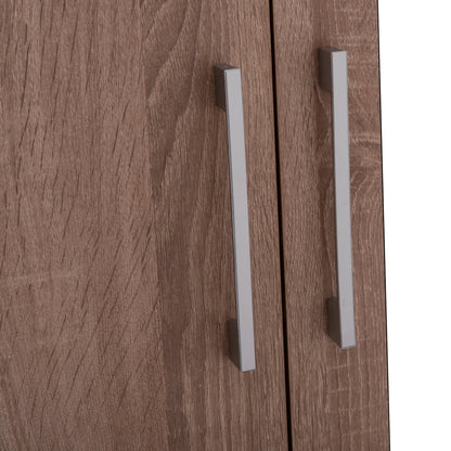 WARDROBE WITH MIRROR & SHELVES JARRY HM2485.11 MELAMINE IN SONAMA OAK 119x48x183Hcm.
