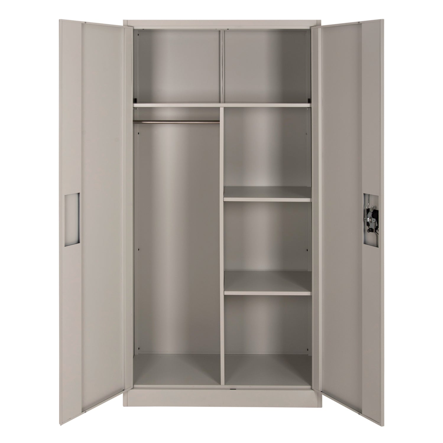 WARDROBE CLOD HM5961.11 METALLIC 2-LEAF LIGHT GREY 90Χ40Χ180Hcm.