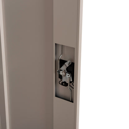 WARDROBE CLOD HM5961.11 METALLIC 2-LEAF LIGHT GREY 90Χ40Χ180Hcm.