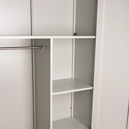 WARDROBE CLOD HM5961.11 METALLIC 2-LEAF LIGHT GREY 90Χ40Χ180Hcm.