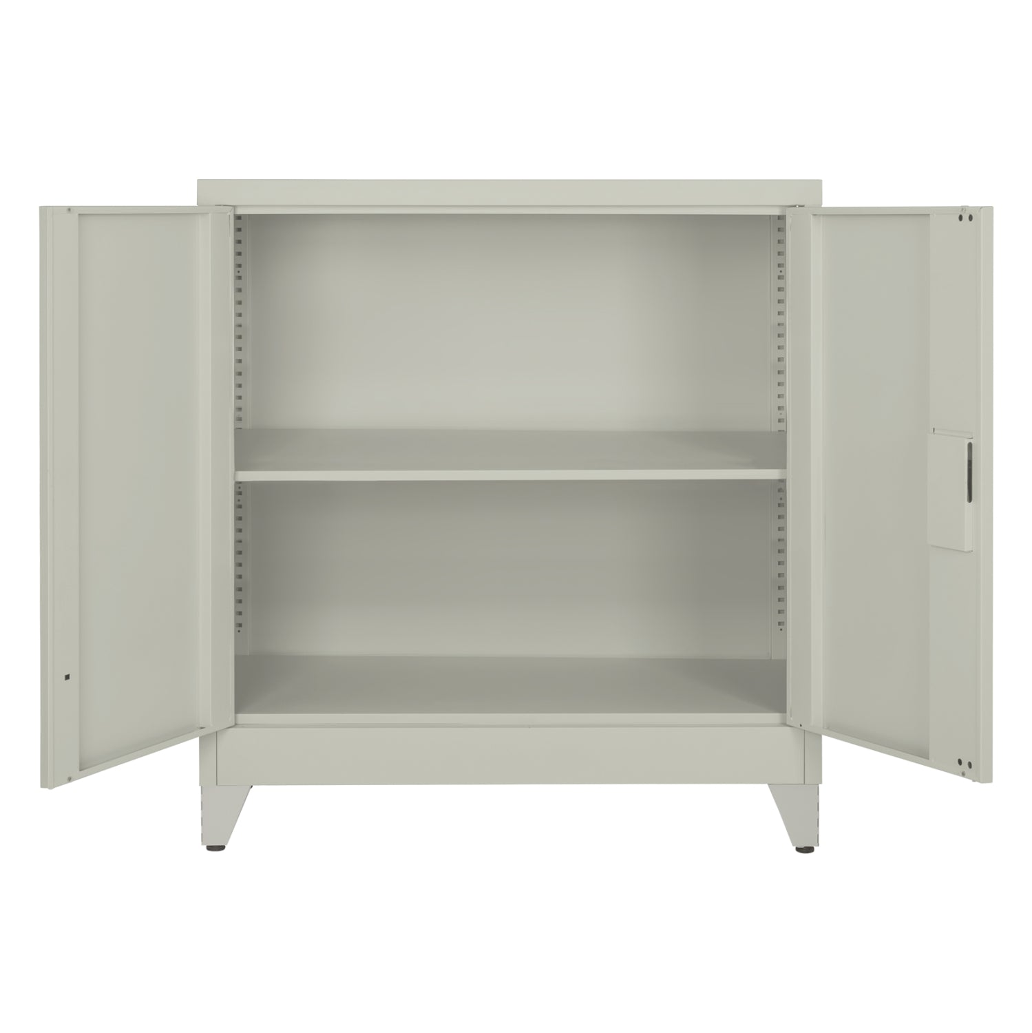 CLOSET METALLIC DURON HM11999 2-LEAF WITH 2 STORAGE SPACES & LEGS-GREY 90Χ40Χ100Hcm.