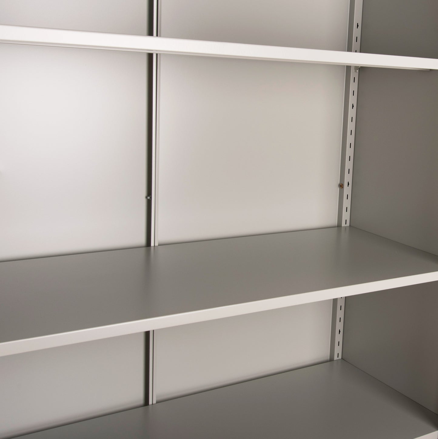 WARDROBE METALLIC HM5959.01 2-LEAF WITH 5 STORAGE SPACES LIGHT GREY 90Χ40Χ180Hcm.