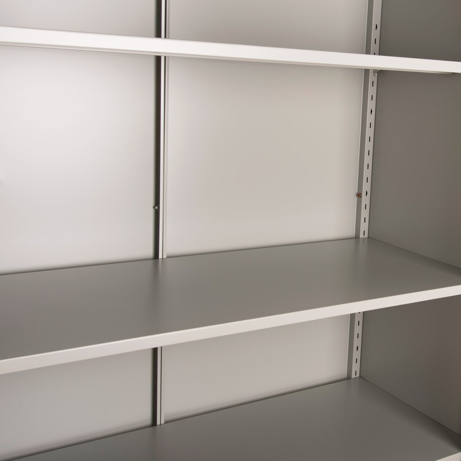 WARDROBE METALLIC HM5959.01 2-LEAF WITH 5 STORAGE SPACES LIGHT GREY 90Χ40Χ180Hcm.
