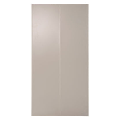 WARDROBE METALLIC DURON HM5959.11 2-LEAF WITH 5 STORAGE SPACES LIGHT GREY 90Χ40Χ180Hcm.