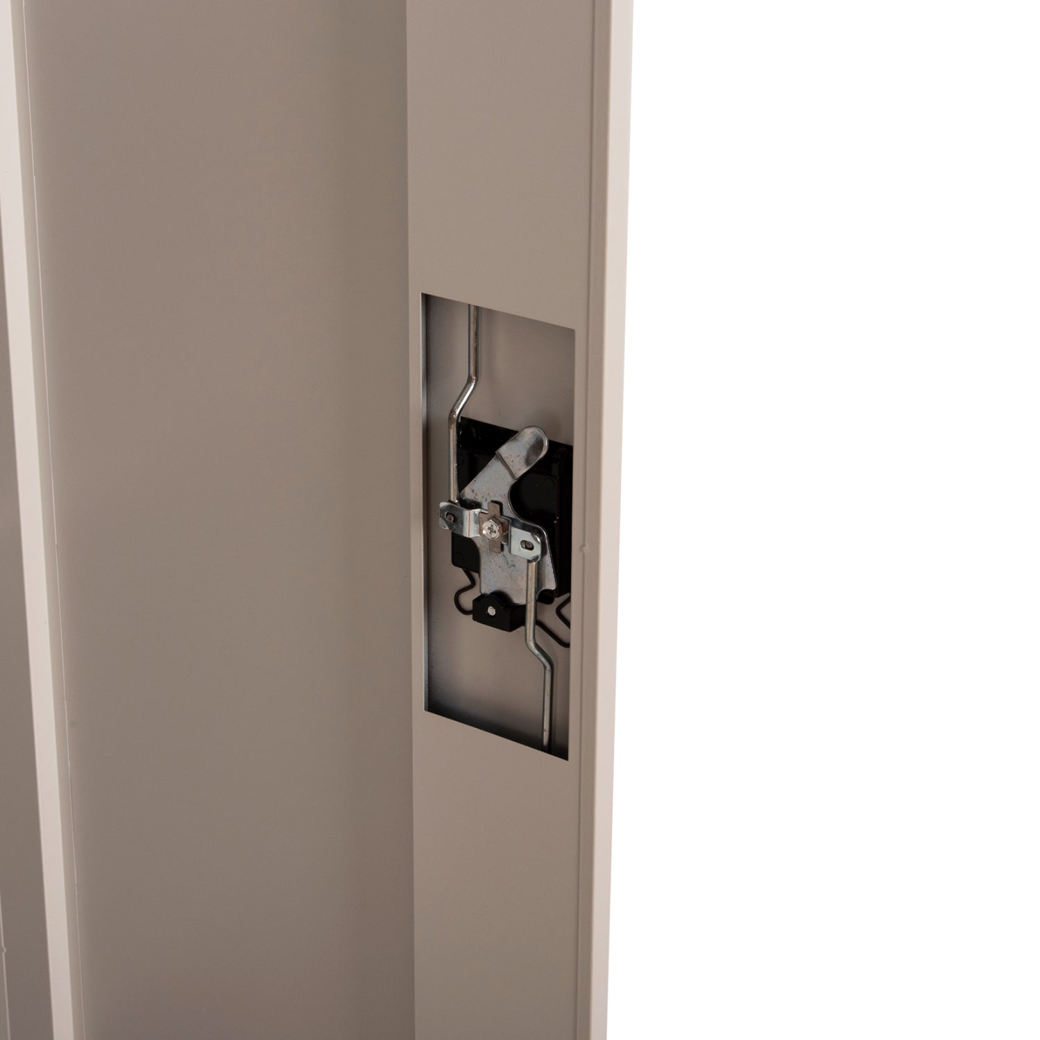 WARDROBE METALLIC DURON HM5959.11 2-LEAF WITH 5 STORAGE SPACES LIGHT GREY 90Χ40Χ180Hcm.