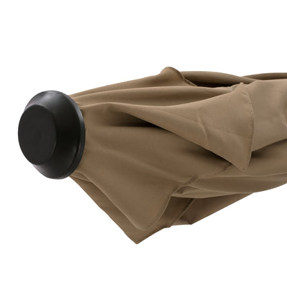 ALUMINUM UMBRELLA HM6029.02 RECTANGULAR TAUPE 262x170x253 cm.