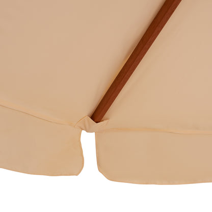 Professional umbrella 4x4m with wooden frame HM6023 Beige