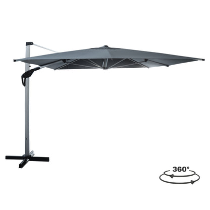 UMBRELLA JAVANTE HM6620.01 ANODIZED ALUMINUM--GREY SHADE 300x400x263Hcm.