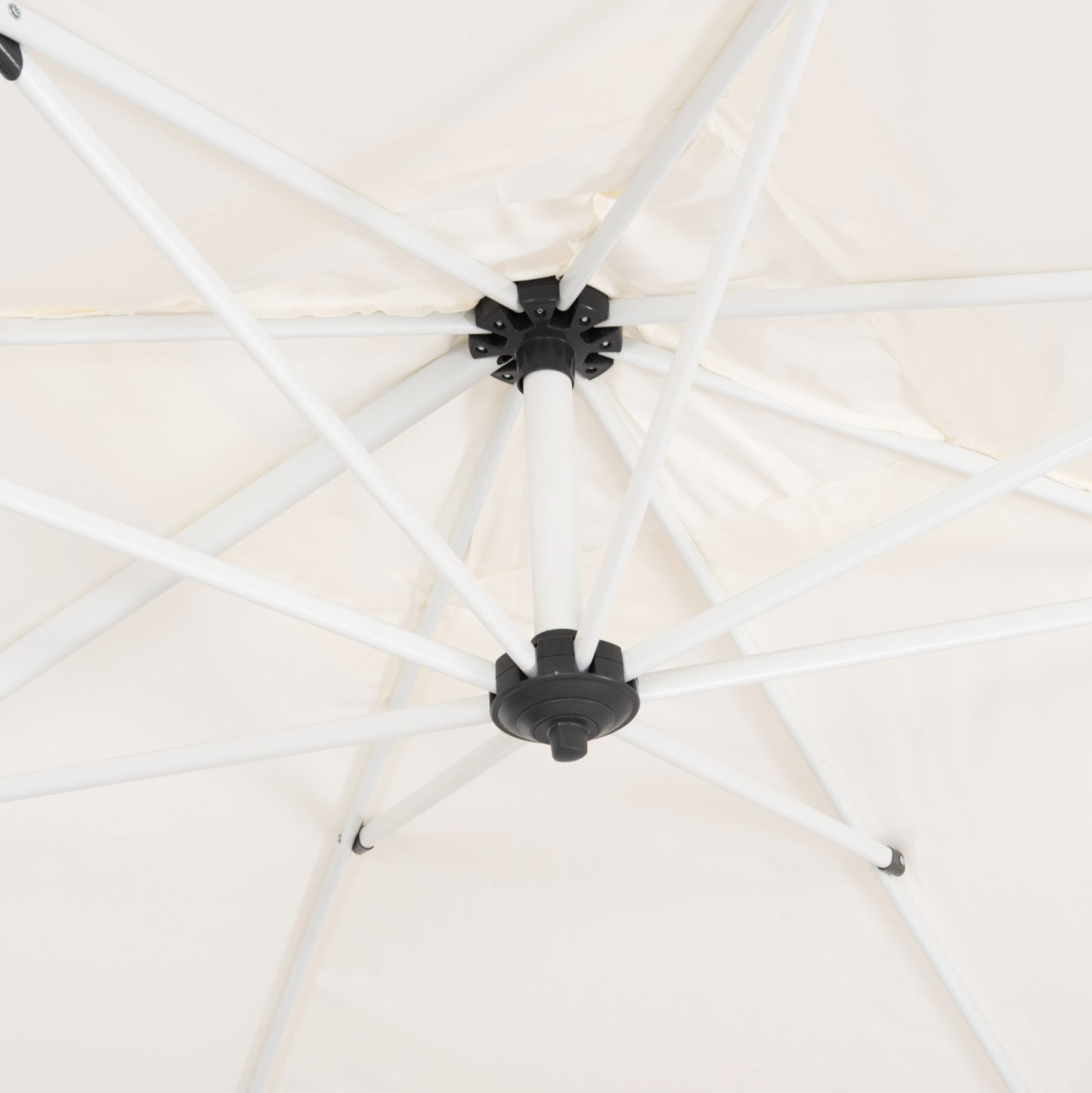 POOLSIDE UMBRELLA JAVANTE HM6623.02 WHITE ALUMINUM & SHADE 2.7x2.7x2.7Hcm.