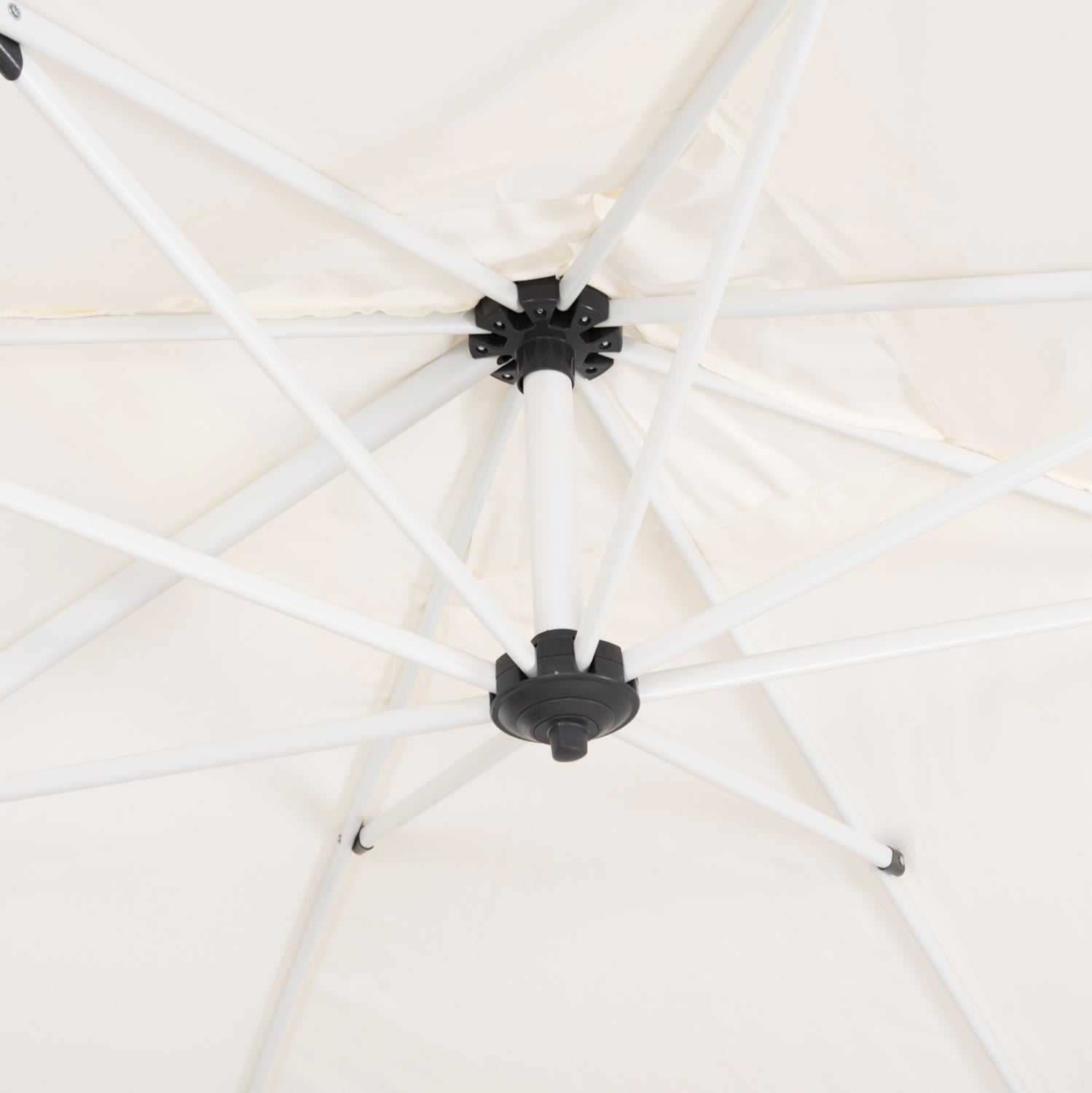 POOLSIDE UMBRELLA JAVANTE HM6623.02 WHITE ALUMINUM & SHADE 2.7x2.7x2.7Hcm.