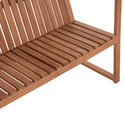 OUTDOOR BENCH 2-SEATER VED HM18124 TEAK WOOD IN NATURAL COLOR 130x60x86Hcm.