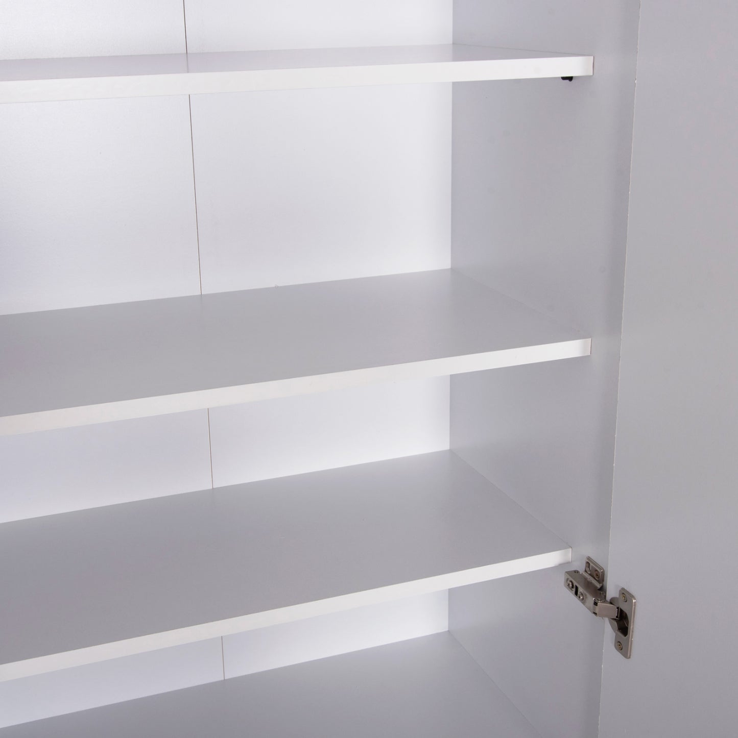 SHOE CABINET CLUSE HM2403.03 MELAMINE IN WHITE COLOR 60Χ36.5Χ186.5Hcm.