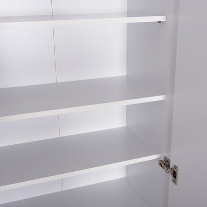 SHOE CABINET CLUSE HM2403.03 MELAMINE IN WHITE COLOR 60Χ36.5Χ186.5Hcm.