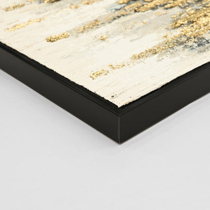 WALL PAINTING SEDIMENT (BLUE) HM4574.02 BEIGE PS FRAME-CANVAS 142x4.5x72Hcm.