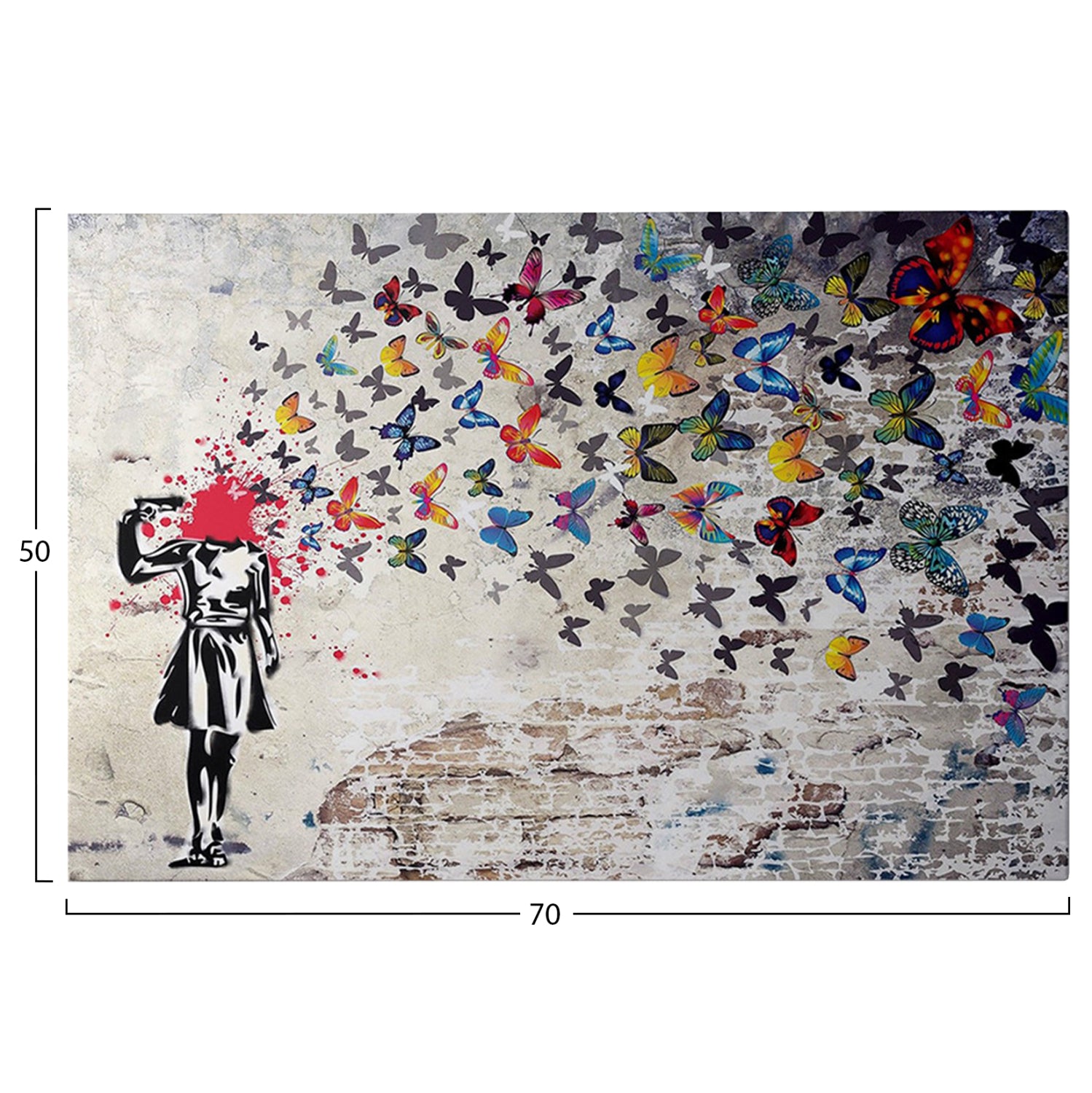 WALL PAINTING SERIES GOBI HM4820 PRINTED CANVAS 70x3(thickness)x50Hcm.