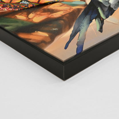 WALL PAINTING SQUARE ONNANOKO HM4566 BLACK PS FRAME-PRINTED CANVAS WOMAN FIGURE 82x4,5x82Hcm.