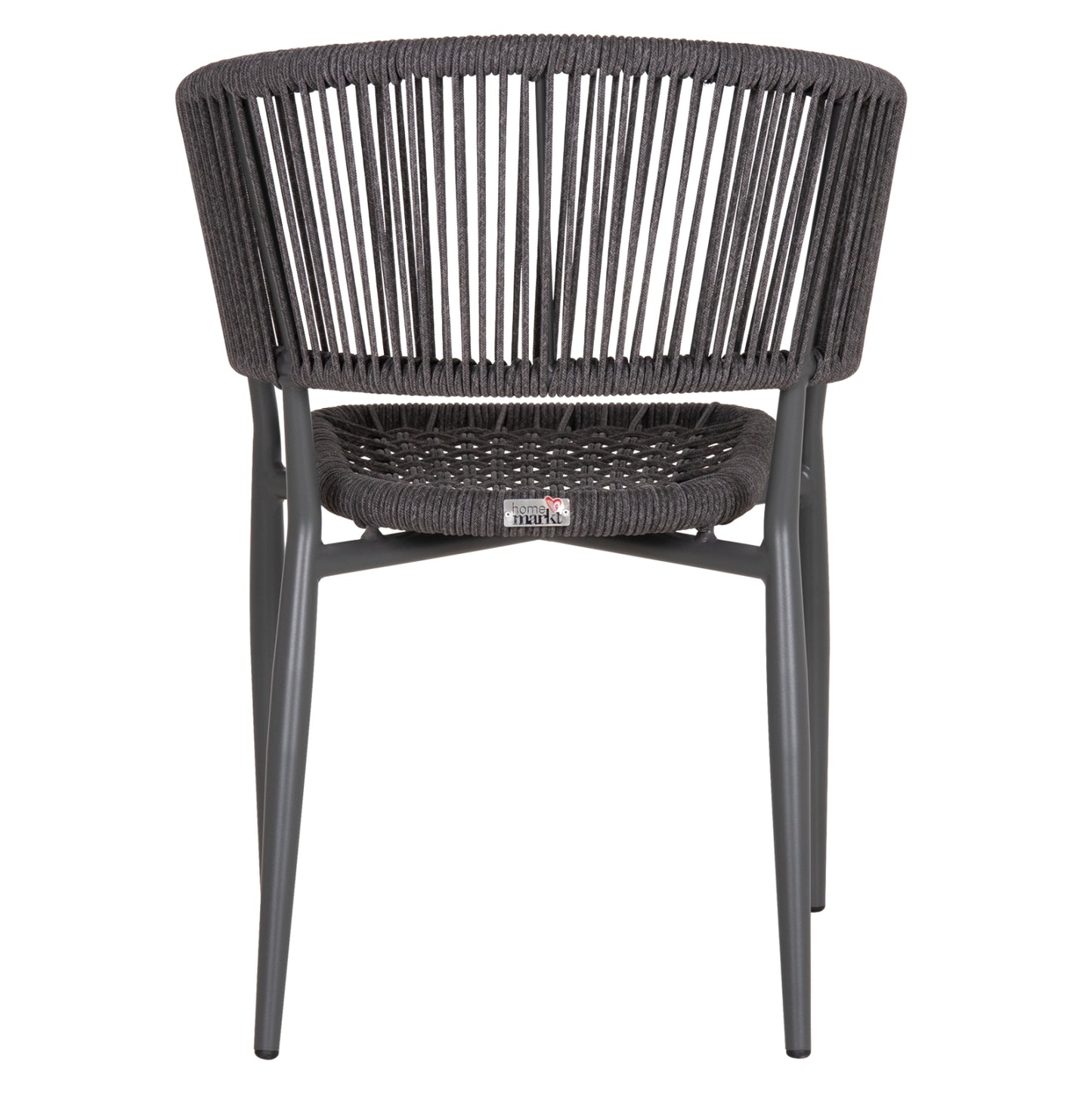 DINING CHAIR EULO HM5783.21 ALUMINUM & ΤWISTED RATTAN IN GREY 57x63x77Hcm.